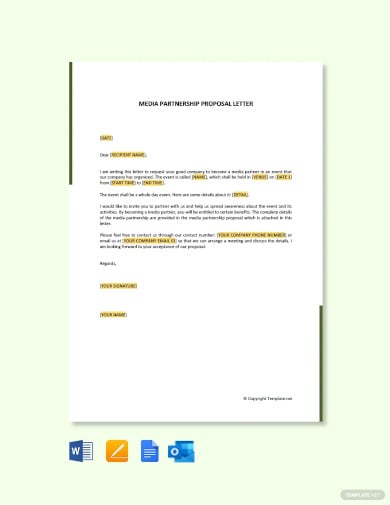 media partnership proposal letter template