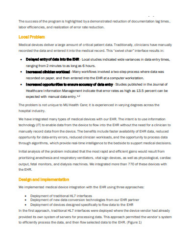 medical case study template word