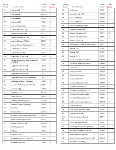 mental health counselor salary schedule template in doc