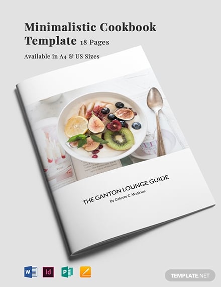 minimalistic cookbook template