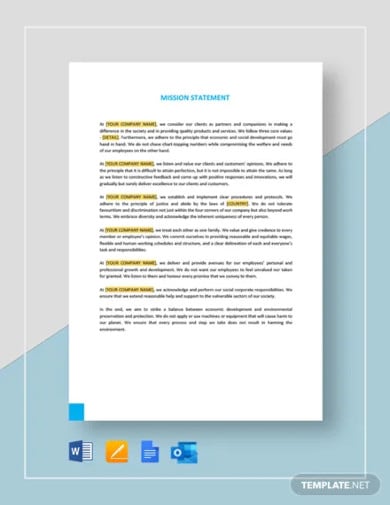 mission statement template