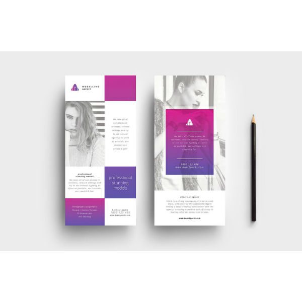 modelling agency dl card template