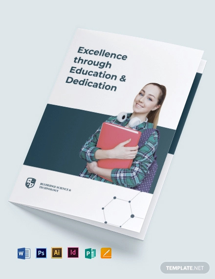 modern education bi fold brochure template