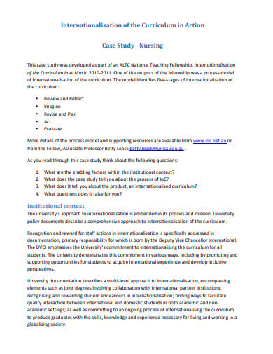 FREE 10  Nursing Case Study Templates in PDF MS Word