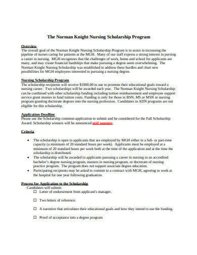 sample essay for nursing scholarship application