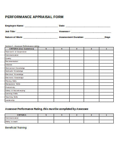 performance-appraisal-documentation-form