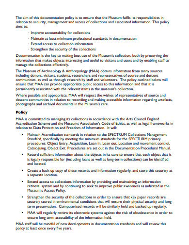 policy management documentation template
