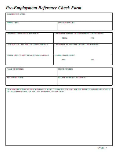 pre-employment-reference-check-form-template