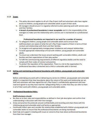 professional boundaries at work policy template