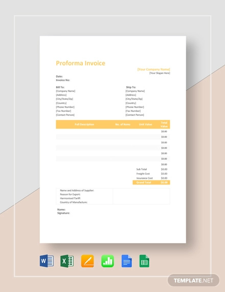 20+ Pro Forma Excel Template - Excel Documents Download | Free ...