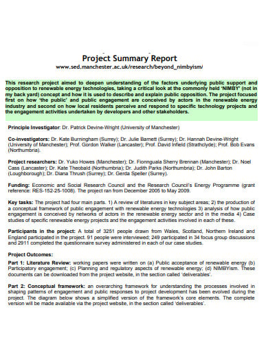 project-case-study-summary-template