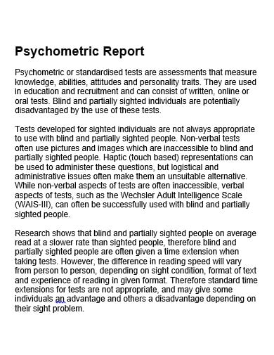 psychometric-report-template-in-doc