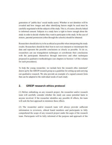 ethical consideration in research proposal example pdf