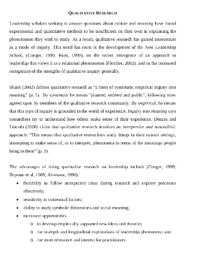 template for qualitative research methods