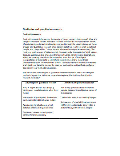 sample quantitative research pdf