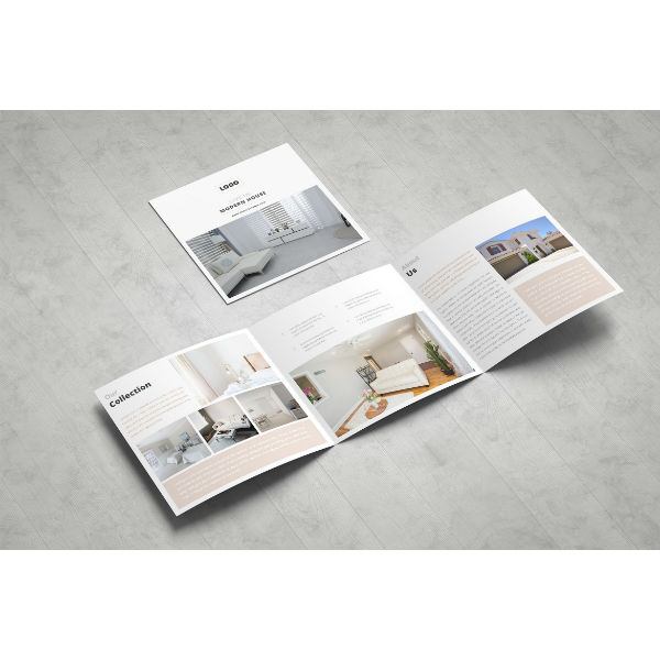 real estate square trifold brochure