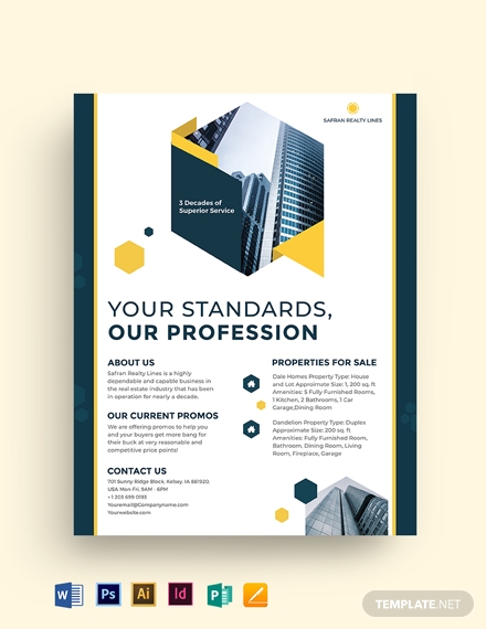 realestate company investor flyer template