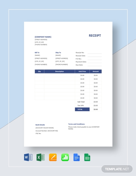 10+ Capital and Revenue Receipt Templates in Google Docs | Google ...