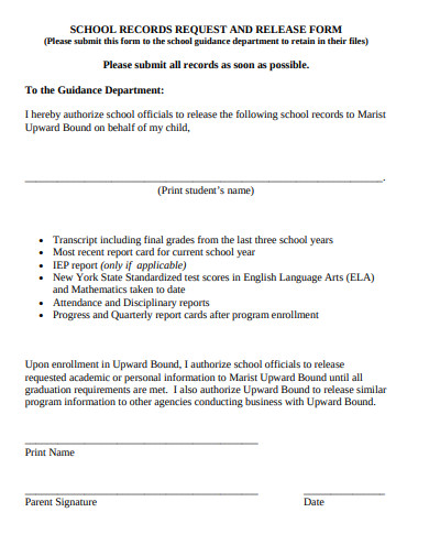 records release request form