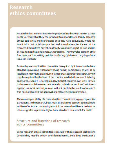 example of ethics section in a research proposal