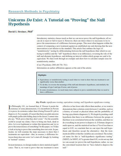 research null hypothesis maker