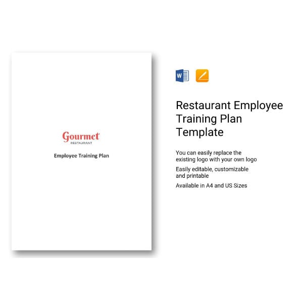 restaurant employee training plan template