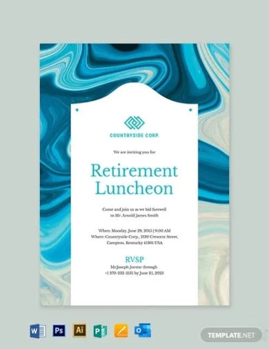 retirement luncheon invitation template