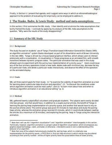 comparison research paper title
