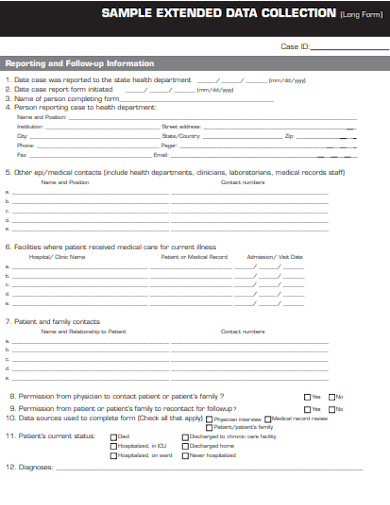 FREE 10+ Research Data Collection Form Templates in MS Word | PDF