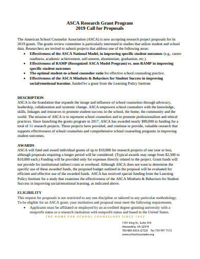 sample research grant proposal