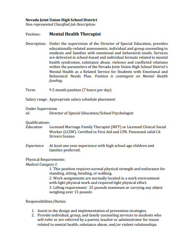 school mental health counselor salary schedule template