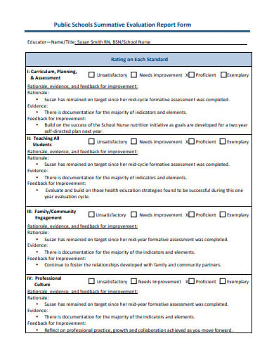 school-summative-evaluation-report-form-template