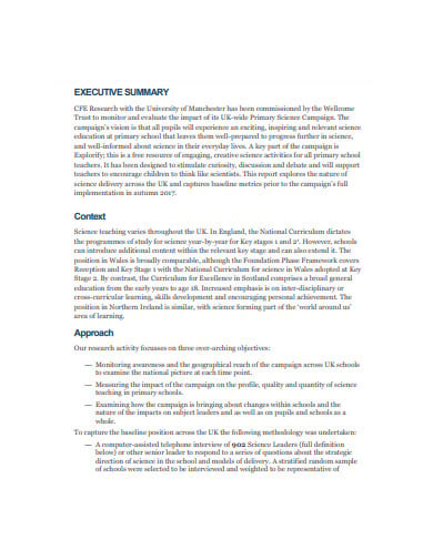 science research report template