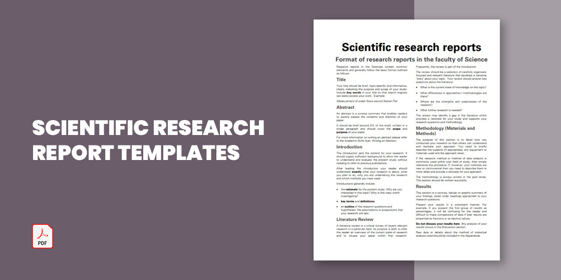 scientific report format word