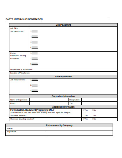 self initiated placement internship form