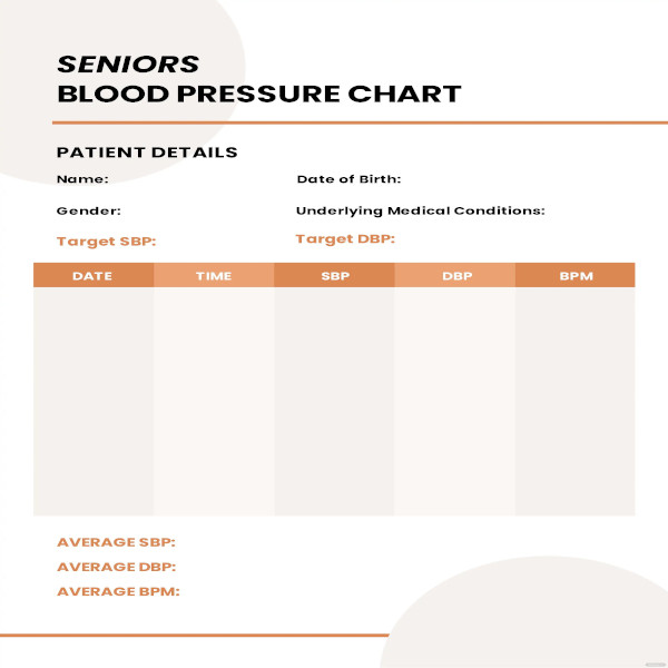 Blood Pressure Chart Template 36 Free Excel, PDF, Word Documents Download