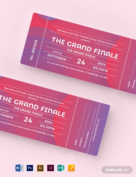 show-ticket-template
