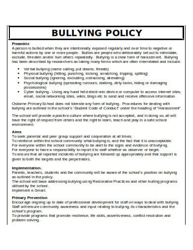 simple-bullying-policy