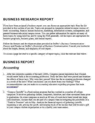 FREE 8+ Business Research Report Templates in PDF | MS Word | XLS