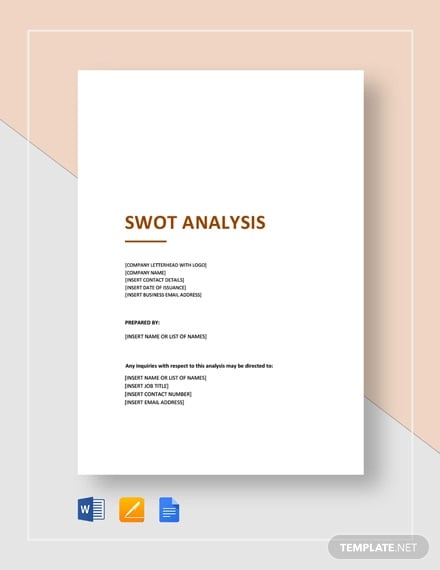 simple swot analysis template