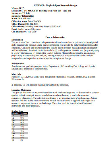 single subject research design in pdf