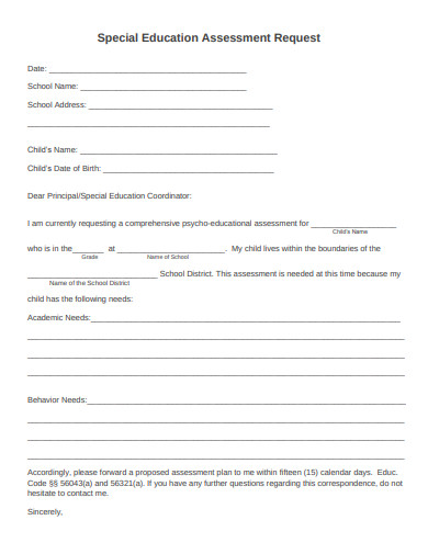 special needs assistants supplementary assignment form