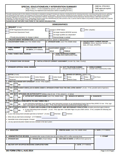 9+ Special Education Form Templates in PDF | Word