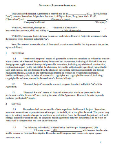 sponsored-research-agreement-template