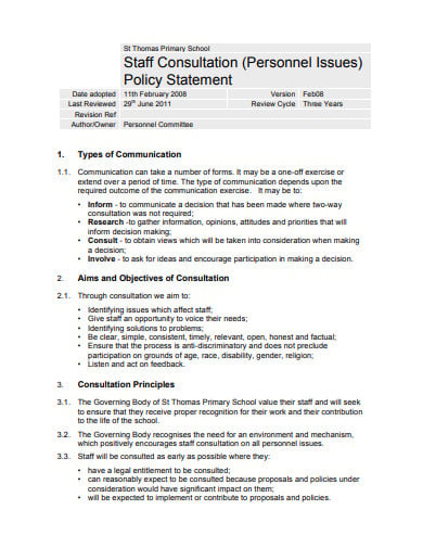 staff-consultation-policy-statement-template