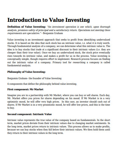 standard-value-investing-template