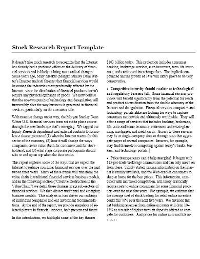 FREE 8+ Stock Research Report Templates in PDF | MS Word | XLS