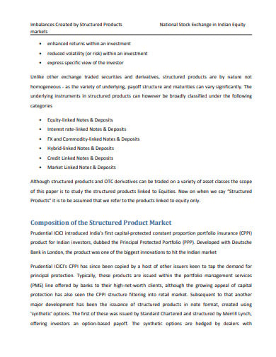 stock exchange research report template
