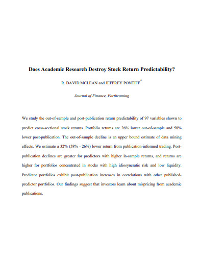 FREE 8+ Stock Research Report Templates in PDF | MS Word | XLS