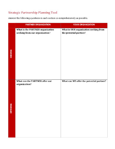 Partnership Plan Example 10+ Partnership Planning Templates in PDF | Word